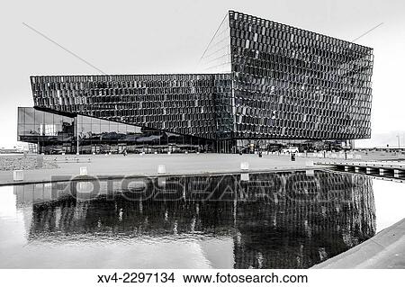 Harpa Concert Hall in Reykjavik. Iceland. View Large Photo Image Picture - Harpa Concert Hall in Reykjavik. Iceland.. Fotosearch