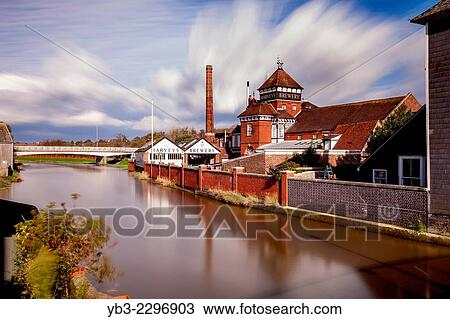 Harveys Brewery and River Ouse, Lewes, Sussex, England. View Large Photo Image Stock Image - Harveys Brewery and River Ouse, Lewes, Sussex, England.. Fotosearch