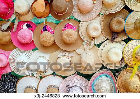 Hats for sale, Siem Reap, Cambodia View Large Photo Image Stock Photo - Hats for sale, Siem Reap, Cambodia. Fotosearch