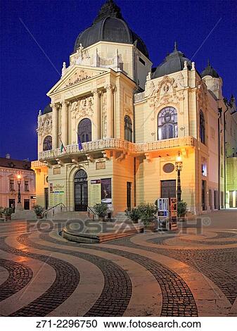 Stock Image - Hungary, Pécs, National Theatre, Nemzeti Szinház.. Fotosearch