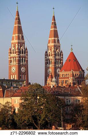 Hungary, Szeged, Cathedral, Votive Church, Dóm. View Large Photo Image Stock Image - Hungary, Szeged, Cathedral, Votive Church, Dóm.. Fotosearch