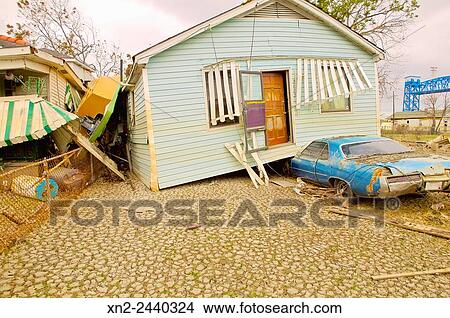 Hurricane Destruction. New Orleans, Louisiana, USA View Large Photo Image Picture - Hurricane Destruction. New Orleans, Louisiana, USA. Fotosearch