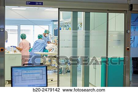 Stock Image - Intensive Care Unit ICU, Hospital Donostia, San Sebastian, Gipuzkoa, Basque Country, Spain. Fotosearch