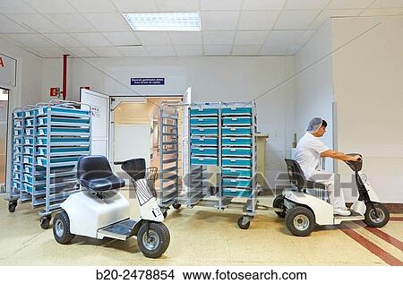 Internal transportation of food in motorcars, Kitchen, Hospital Donostia, San Sebastian, Gipuzkoa, Basque Country, Spain View Large Photo Image Picture - Internal transportation of food in motorcars, Kitchen, Hospital Donostia, San Sebastian, Gipuzkoa, Basque Country, Spain. Fotosearch
