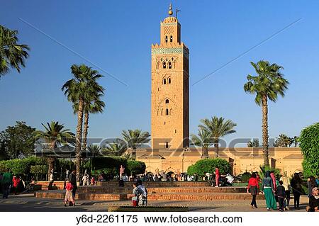 Koutoubia Mosque, Marrakesh, Morocco. View Large Photo Image Stock Photography - Koutoubia Mosque, Marrakesh, Morocco.. Fotosearch