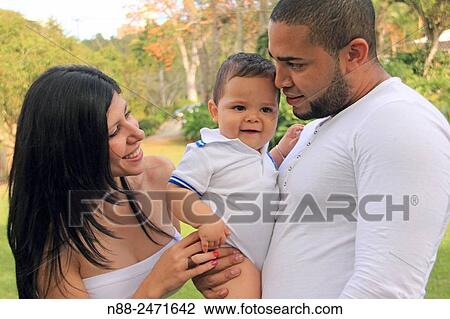 Stock Image - latin american family. Fotosearch