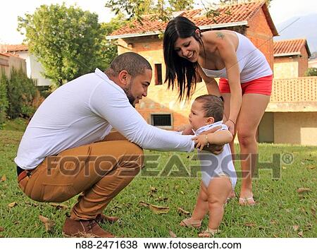 Stock Photo - latin american family. Fotosearch