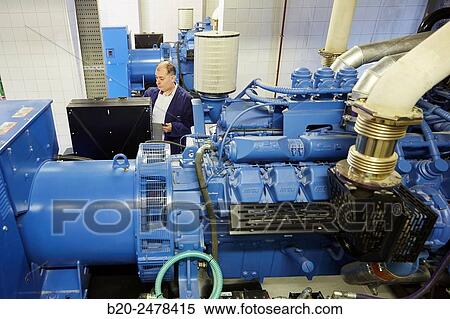 Maintenance worker, Cogeneration engine, Electric generator, uninterrupted electric service, Hospital Donostia, San Sebastian, Gipuzkoa, Basque Country, Spain View Large Photo Image Stock Photography - Maintenance worker, Cogeneration engine, Electric generator, uninterrupted electric service, Hospital Donostia, San Sebastian, Gipuzkoa, Basque Country, Spain. Fotosearch