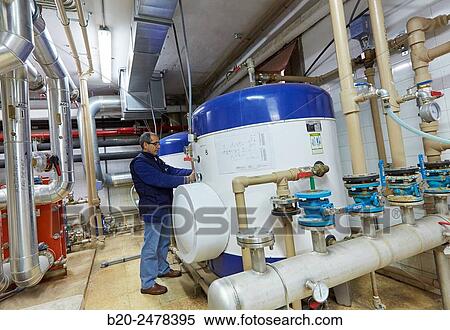 Maintenance worker, Installation of water pumps, Hospital Donostia, San Sebastian, Gipuzkoa, Basque Country, Spain View Large Photo Image Stock Photography - Maintenance worker, Installation of water pumps, Hospital Donostia, San Sebastian, Gipuzkoa, Basque Country, Spain. Fotosearch