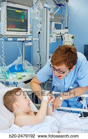 Stock Image - Medical care, Neonate Intensive care Unit, ICU, Hospital Donostia, San Sebastian, Gipuzkoa, Basque Country, Spain. Fotosearch
