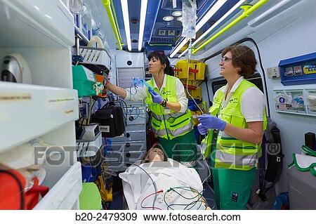 Medicalized ambulance, Emergency room, Hospital Donostia, San Sebastian, Gipuzkoa, Basque Country, Spain View Large Photo Image Stock Photo - Medicalized ambulance, Emergency room, Hospital Donostia, San Sebastian, Gipuzkoa, Basque Country, Spain. Fotosearch
