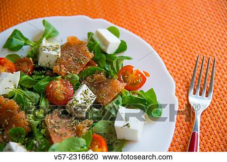 Mediterranean diet: salad. Close view. View Large Photo Image Stock Image - Mediterranean diet: salad. Close view.. Fotosearch