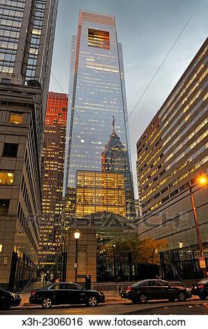Stock Photograph - Mellon Center on Market Street, Philadelphia, Commonwealth of Pennsylvania, Northeastern United States,.. Fotosearch