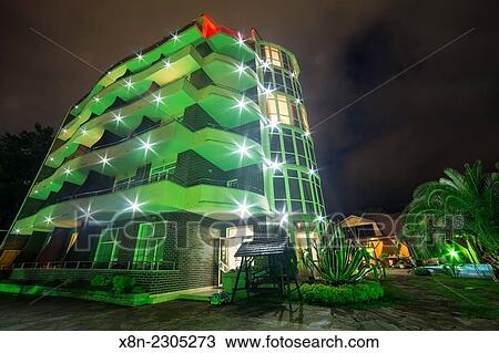 Modern hotel building at night, Sochi, Krasnodar region, Russia. View Large Photo Image Stock Image - Modern hotel building at night, Sochi, Krasnodar region, Russia.. Fotosearch