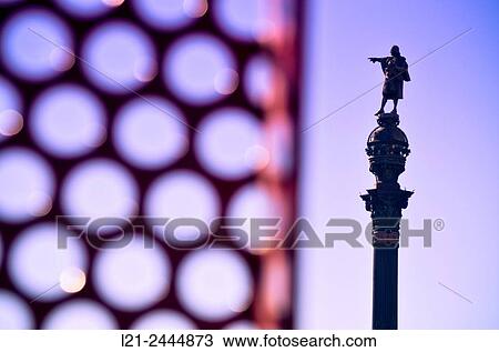 Monument to Columbus, detail. Barcelona, Catalonia, Spain. View Large Photo Image Stock Image - Monument to Columbus, detail. Barcelona, Catalonia, Spain.. Fotosearch