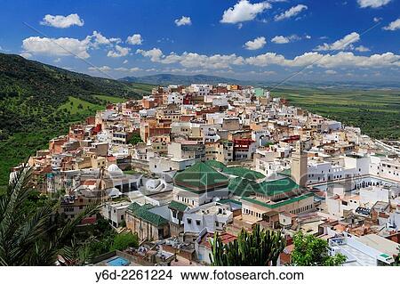 Picture - Moulay Idriss, Morocco.. Fotosearch