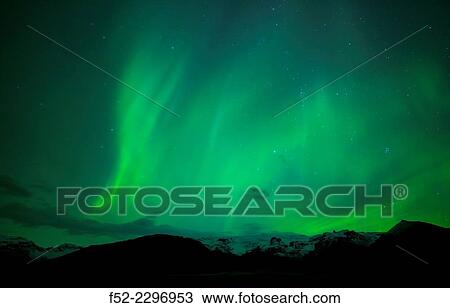 Northern Lights, Southern Iceland, Iceland, Europe. View Large Photo Image Stock Image - Northern Lights, Southern Iceland, Iceland, Europe.. Fotosearch