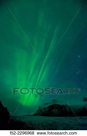 Northern Lights, Southern Iceland, Iceland, Europe. View Large Photo Image Stock Photo - Northern Lights, Southern Iceland, Iceland, Europe.. Fotosearch