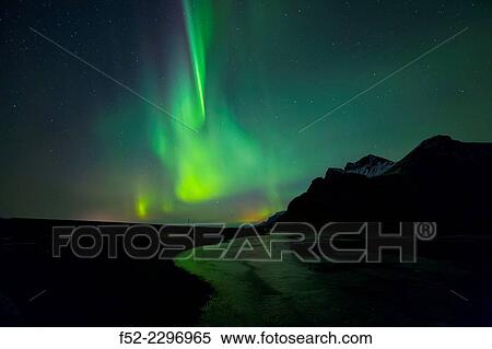 Northern Lights, Stokksnes Peninsula, Hofn, Southern Iceland, Iceland, Europe. View Large Photo Image Stock Photography - Northern Lights, Stokksnes Peninsula, Hofn, Southern Iceland, Iceland, Europe.. Fotosearch