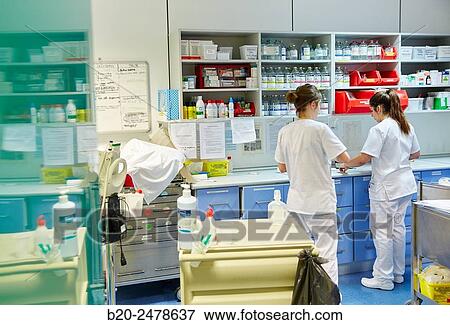 Nurse preparing medication, Nursing control, Plant hospitalization, Hospital Donostia, San Sebastian, Gipuzkoa, Basque Country, Spain View Large Photo Image Stock Photo - Nurse preparing medication, Nursing control, Plant hospitalization, Hospital Donostia, San Sebastian, Gipuzkoa, Basque Country, Spain. Fotosearch