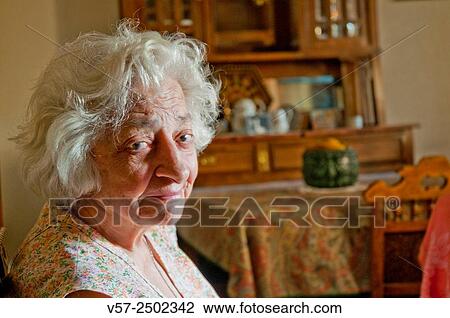 Old woman at home. View Large Photo Image Stock Image - Old woman at home.. Fotosearch