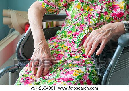 Stock Image - Old woman´s hands, close view.. Fotosearch