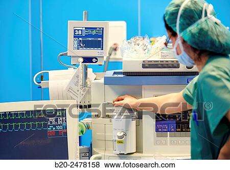 Stock Photo - Operating room, Ambulatory Surgery, Hospital Donostia, San Sebastian, Gipuzkoa, Basque Country, Spain. Fotosearch