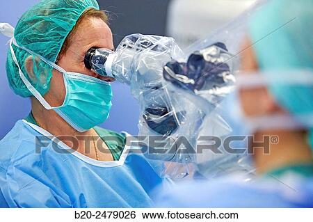 Stock Photograph - Operating room, Brain operation, Neurosurgery, Hospital Donostia, San Sebastian, Gipuzkoa, Basque Country, Spain. Fotosearch