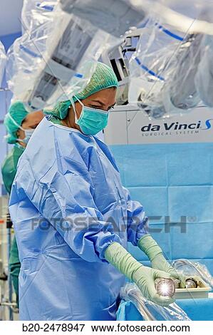 Operating room, Prostate cancer robotic surgery, Da Vinci surgical robot, Urology, Hospital Donostia, San Sebastian, Gipuzkoa, Basque Country, Spain View Large Photo Image Stock Photo - Operating room, Prostate cancer robotic surgery, Da Vinci surgical robot, Urology, Hospital Donostia, San Sebastian, Gipuzkoa, Basque Country, Spain. Fotosearch