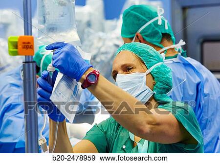 Stock Photo - Operating room, Prostate cancer robotic surgery, Da Vinci surgical robot, Urology, Hospital Donostia, San Sebastian, Gipuzkoa, Basque Country, Spain. Fotosearch
