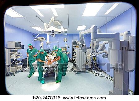 Operating room, Prostate cancer robotic surgery, Da Vinci surgical robot, Urology, Hospital Donostia, San Sebastian, Gipuzkoa, Basque Country, Spain View Large Photo Image Stock Photograph - Operating room, Prostate cancer robotic surgery, Da Vinci surgical robot, Urology, Hospital Donostia, San Sebastian, Gipuzkoa, Basque Country, Spain. Fotosearch
