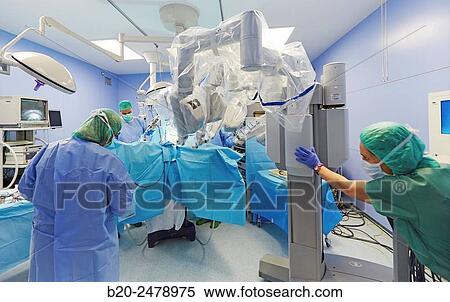 Operating room, Prostate cancer robotic surgery, Da Vinci surgical robot, Urology, Hospital Donostia, San Sebastian, Gipuzkoa, Basque Country, Spain View Large Photo Image Stock Photography - Operating room, Prostate cancer robotic surgery, Da Vinci surgical robot, Urology, Hospital Donostia, San Sebastian, Gipuzkoa, Basque Country, Spain. Fotosearch