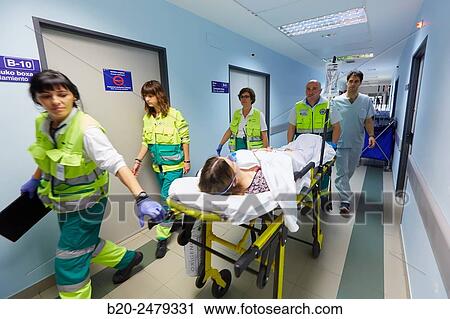 Patient transfer stretcher, Emergency room, Hospital Donostia, San Sebastian, Gipuzkoa, Basque Country, Spain View Large Photo Image Stock Image - Patient transfer stretcher, Emergency room, Hospital Donostia, San Sebastian, Gipuzkoa, Basque Country, Spain. Fotosearch