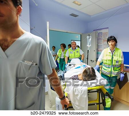 Patient transfer stretcher, Emergency room, Hospital Donostia, San Sebastian, Gipuzkoa, Basque Country, Spain View Large Photo Image Stock Photography - Patient transfer stretcher, Emergency room, Hospital Donostia, San Sebastian, Gipuzkoa, Basque Country, Spain. Fotosearch