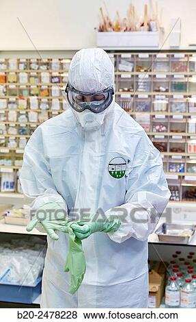 Personal protective equipment, protection for the care of patients with infectious diseases (Ebola), Drugs store, Nursing station, Hospital Donostia, San Sebastian, Gipuzkoa, Basque Country, Spain View Large Photo Image Stock Photo - Personal protective equipment, protection for the care of patients with infectious diseases (Ebola), Drugs store, Nursing station, Hospital Donostia, San Sebastian, Gipuzkoa, Basque Country, Spain. Fotosearch