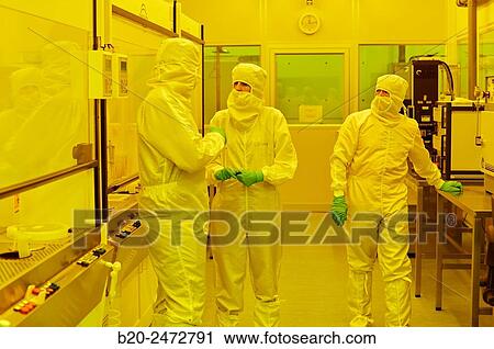 Stock Image - Photolithography Room. Cleanroom. Nanotechnology. Laboratory. CIC nanoGUNE Nano science Cooperative Research Center. Donostia. San Sebastian. Gipuzkoa. Basque Country. Spain.. Fotosearch