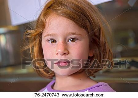 Portrait of 6 year old girl looking at camera with intent and serious look, in Berkeley, CA, USA View Large Photo Image Stock Image - Portrait of 6 year old girl looking at camera with intent and serious look, in Berkeley, CA, USA. Fotosearch
