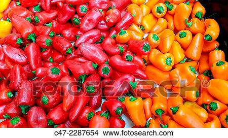 Red and orange peppers View Large Photo Image Picture - Red and orange peppers. Fotosearch
