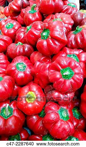 Stock Image - Red peppers. Fotosearch