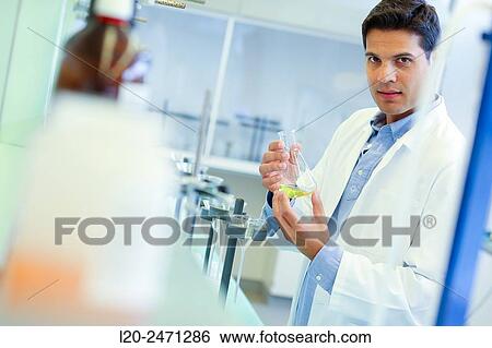 Stock Photograph - Researcher. Disaggregation and sample preparation arid steel, for further analysis determination of oxides, Laboratory, Research on building materials, Tecnalia Research & Innovation, Zamudio, Bizkaia, Basque Country, Spain. Fotosearch