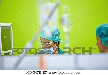 Stock Photo - Resuscitation unit, Ambulatory Surgery, Hospital Donostia, San Sebastian, Gipuzkoa, Basque Country, Spain. Fotosearch