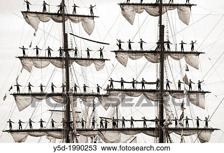 sailors on Cuauhtemoc - Mexican sailing vessel, Armada 2013 - cruise of biggest sailing vessels in the world on Seine river from Rouen to Atlantic Ocean, France, Europe. View Large Photo Image Stock Image - sailors on Cuauhtemoc - Mexican sailing vessel, Armada 2013 - cruise of biggest sailing vessels in the world on Seine river from Rouen to Atlantic Ocean, France, Europe.. Fotosearch