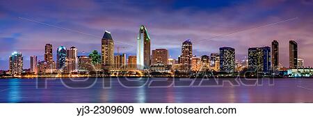 San Diego at dusk, California, USA. View Large Photo Image Stock Photo - San Diego at dusk, California, USA.. Fotosearch