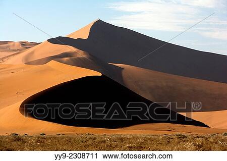 Stock Image - Sand Dune Patterns - Sossusvlei National Park - Namib-Naukluft National Park, Namibia, Africa.. Fotosearch