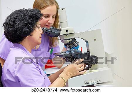 Picture - Screening, Cytology, Anatomic Pathology, Hospital Donostia, San Sebastian, Gipuzkoa, Basque Country, Spain. Fotosearch