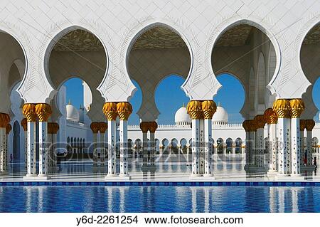Sheikh Zayed Grand Mosque, Abu Dhabi, United Arab Emirates. View Large Photo Image Picture - Sheikh Zayed Grand Mosque, Abu Dhabi, United Arab Emirates.. Fotosearch