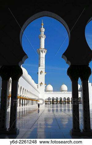 Sheikh Zayed Grand Mosque, Abu Dhabi, United Arab Emirates. View Large Photo Image Stock Photo - Sheikh Zayed Grand Mosque, Abu Dhabi, United Arab Emirates.. Fotosearch