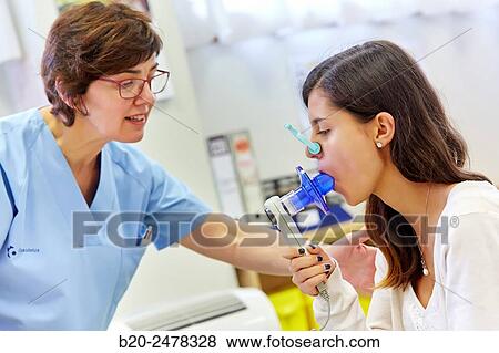 Spirometry, Nursing room, Medical consultation, Ambulatory Lezo, Gipuzkoa, Basque Country, Spain View Large Photo Image Stock Photo - Spirometry, Nursing room, Medical consultation, Ambulatory Lezo, Gipuzkoa, Basque Country, Spain. Fotosearch