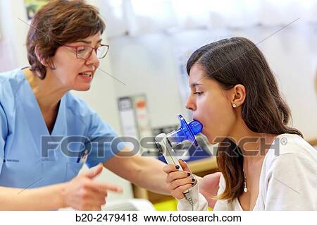 Spirometry, Nursing room, Medical consultation, Ambulatory Lezo, Gipuzkoa, Basque Country, Spain View Large Photo Image Stock Photo - Spirometry, Nursing room, Medical consultation, Ambulatory Lezo, Gipuzkoa, Basque Country, Spain. Fotosearch