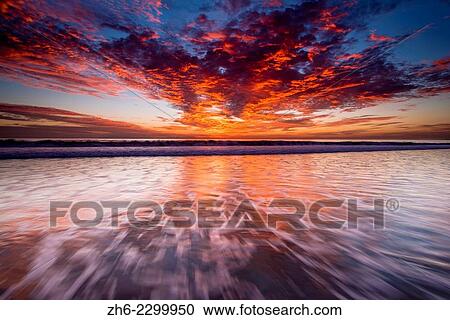 Sunset over the Channel Islands from Ventura State Beach, Ventura, California USA. View Large Photo Image Stock Image - Sunset over the Channel Islands from Ventura State Beach, Ventura, California USA.. Fotosearch